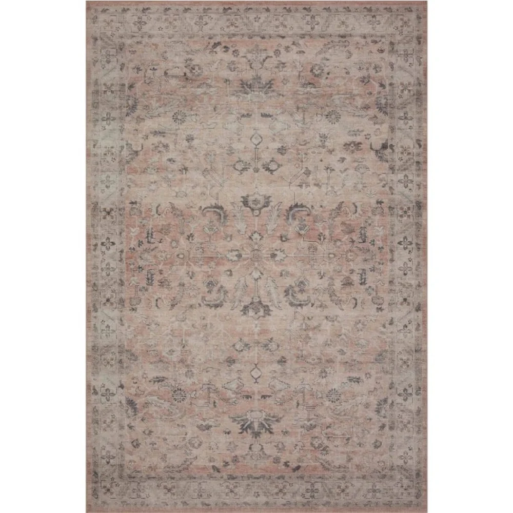 LOLOI NEW Hathaway mid century modern medallion rug -blush -2x5